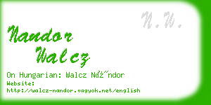 nandor walcz business card